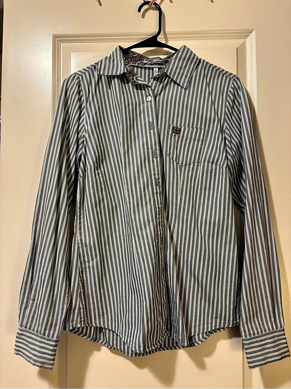 Cinch Striped Button Down